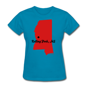Rolling Fork, MS Red - Women's T-Shirt - Premium Marketing Plus